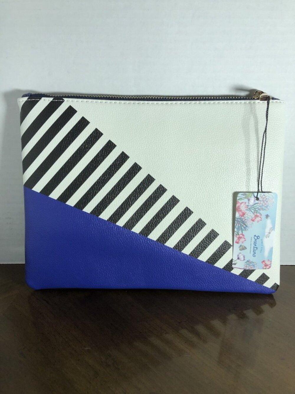 Brentano Clutch Bag Pouch In Blue 9.5” x 8”